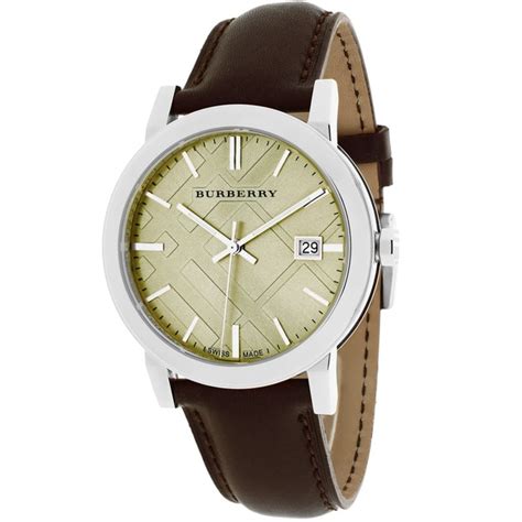 burberry brown mens watch|burberry watch men's leather strap.